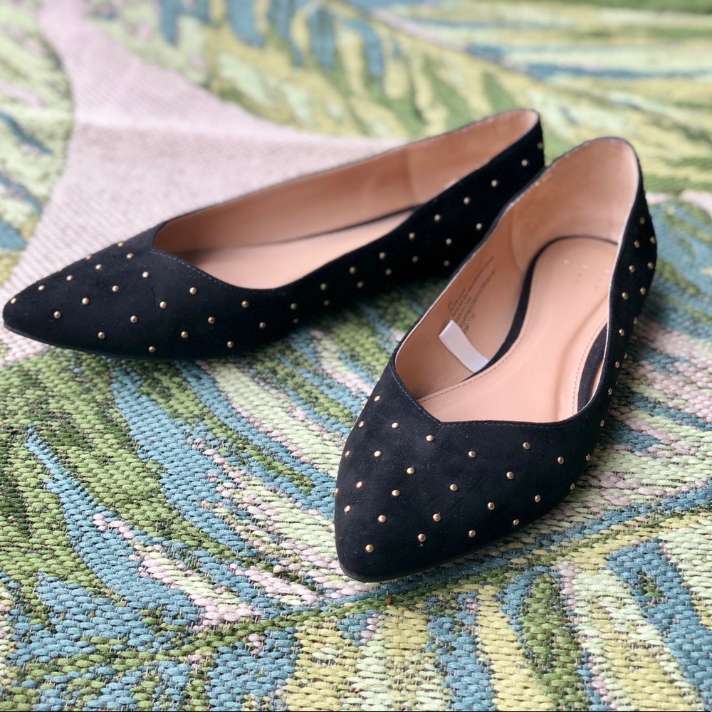 A New Day • Black Suede Flats